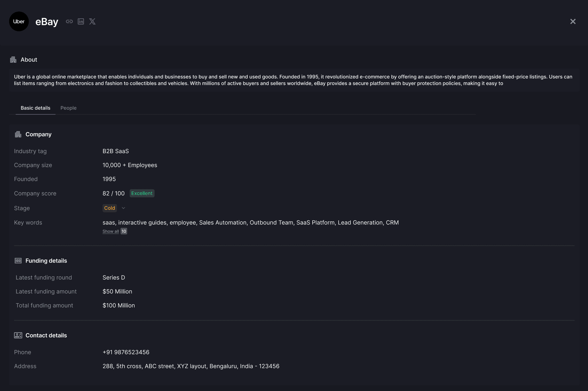 OXO company profile for consulting account research